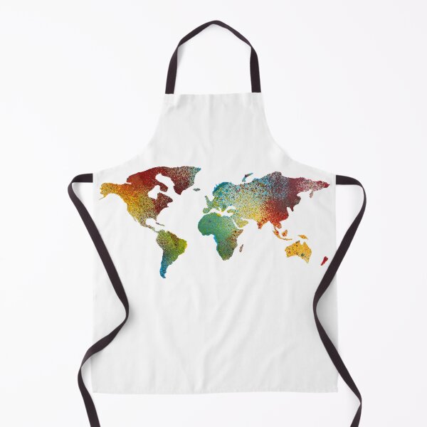 Item preview, Splashed multicolor world map designed and sold by victorsboutique.