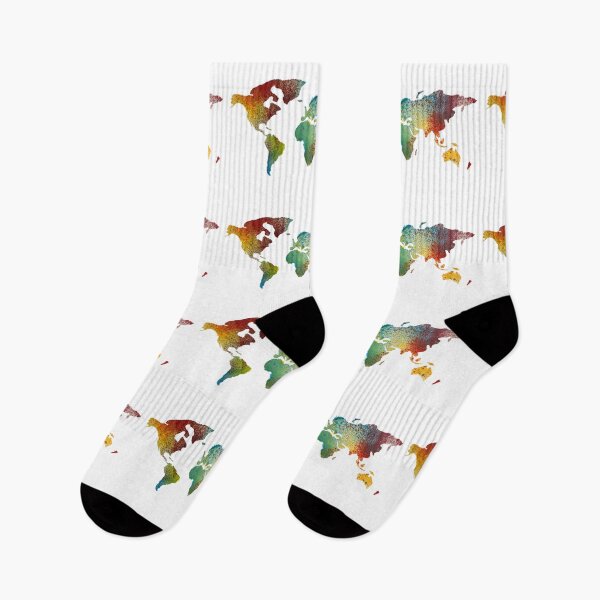 Item preview, Splashed multicolor world map designed and sold by victorsboutique.