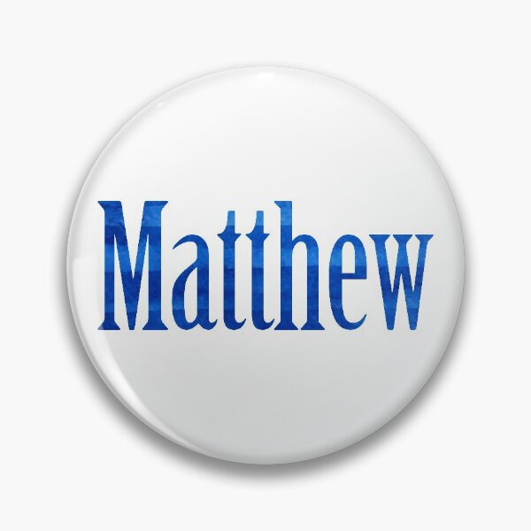 Item preview, Matthew boys name blue watercolor design designed and sold by ComicKitsch.