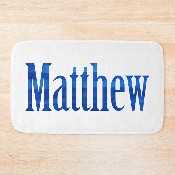 Item preview, Matthew boys name blue watercolor design designed and sold by ComicKitsch.