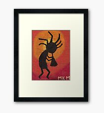 Red Orange Yellow Kokopelli Framed Print