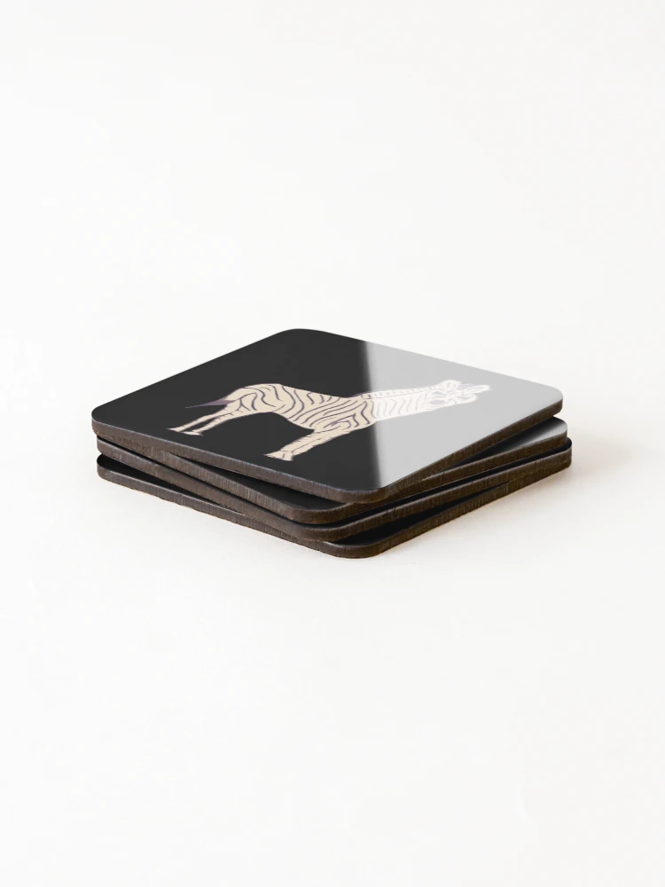 Thumbnail 4 of 5, Coasters (Set of 4), Tall Zebra designed and sold by DesignsofNote.