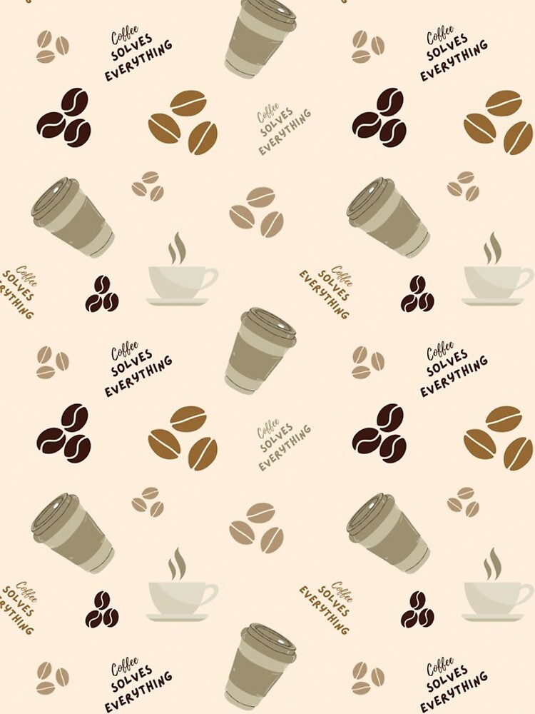 Thumbnail 5 of 5, iPhone Case, Coffee Solves Everything Pattern designed and sold by Patternsthetic.