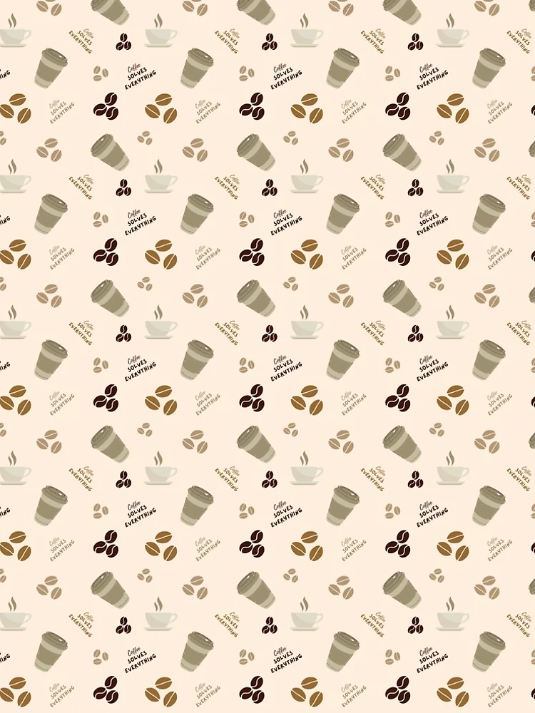 Thumbnail 5 of 5, A-Line Dress, Coffee Solves Everything Pattern designed and sold by Patternsthetic.