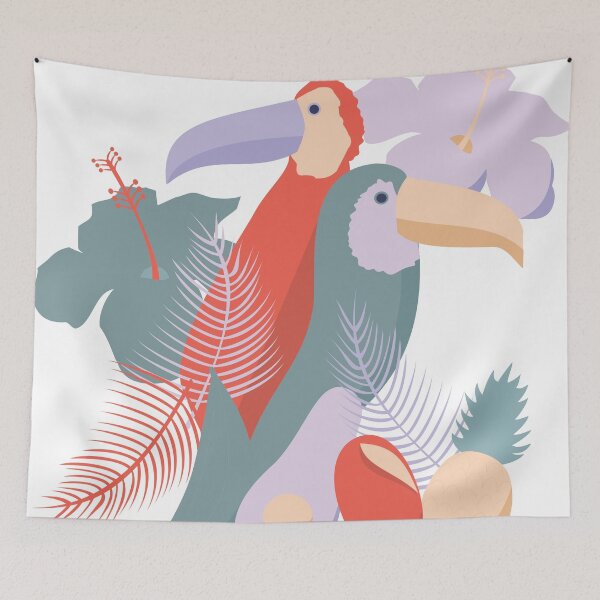 Item preview, Tropical Toucans and Flowers  designed and sold by FMIlustra.