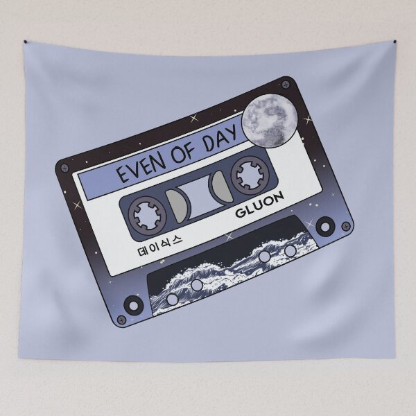Item preview, EVEN OF DAY Book of Us Gluon DAY6 Myday CUTE Retro Cassette Tape Blue Pink designed and sold by SugarSaint.