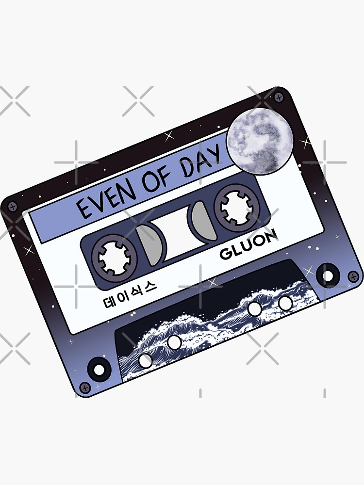 EVEN OF DAY Book of Us Gluon DAY6 Myday CUTE Retro Cassette Tape Blue Pink  Sticker for Sale by SugarSaint