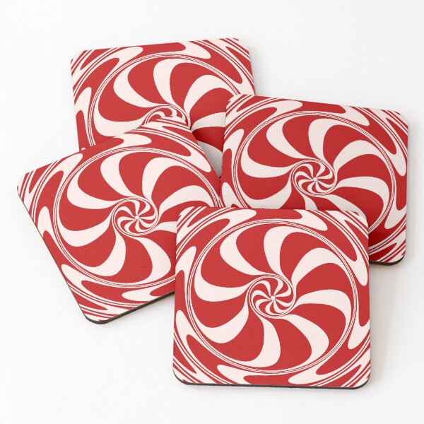 Item preview, Red Peppermint Candy Swirl Abstract Design designed and sold by patternsoup.