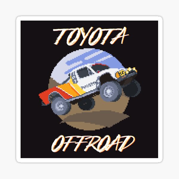 Item preview, Toyota Super Offroad 4WD 80s shirt Black Sticker designed and sold by RadStripes.