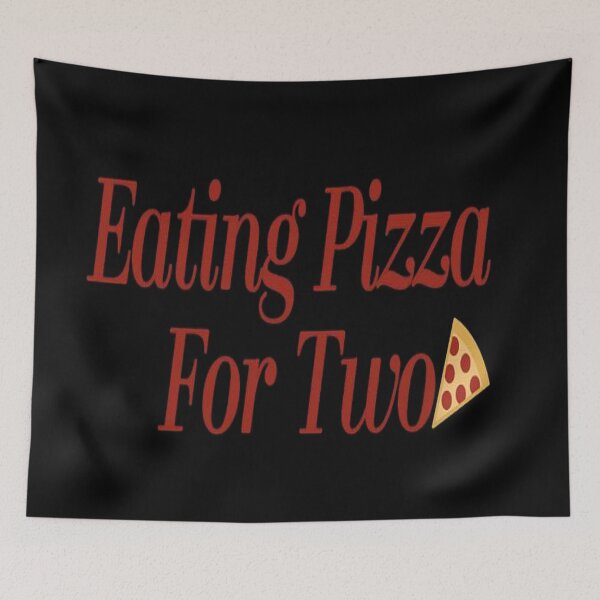 Item preview, Eating Pizza For Two black designed and sold by NancyArtDesigns.