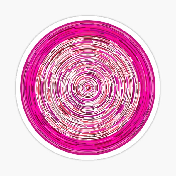 Pink ever decreasing circles Sticker
