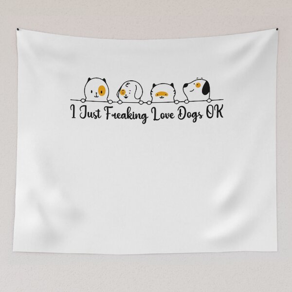 Item preview, I Just Freaking Love Dogs OK designed and sold by VeganAnimal.