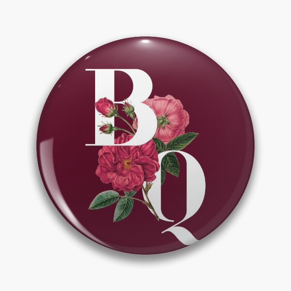 Artikelvorschau, B & Q Anfangsbuchstabe des Paares in floraler Typografie - B & Q zum Valentinstag entworfen und verkauft von ZeeZooo.