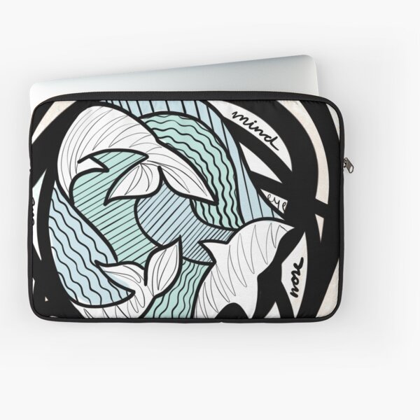 Portrait of a Mind Illustration Art Print Abstract Drawing Laptop Sleeve