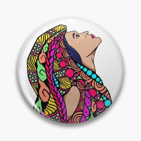 Item preview, Girl Colored Ornamental Artwork designed and sold by pixeldsigns.