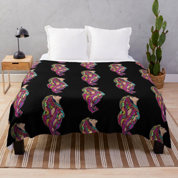 Item preview, Girl Colored Ornamental Artwork designed and sold by pixeldsigns.