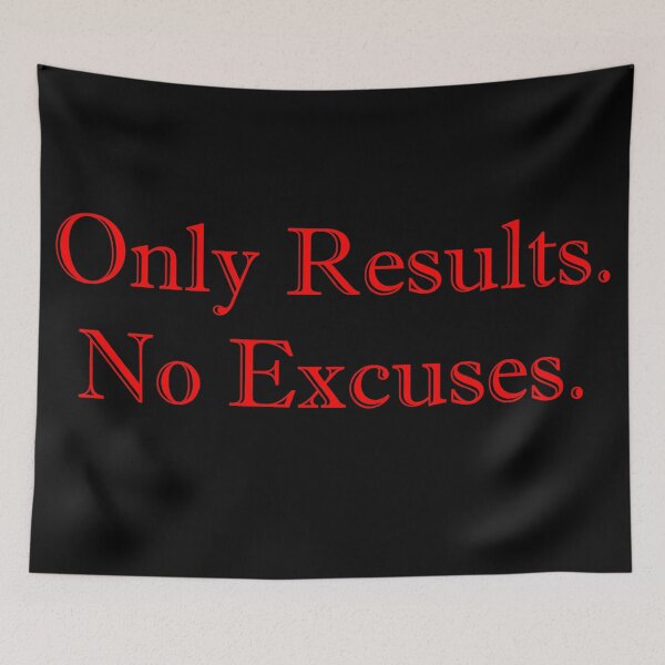 Item preview, Only results No Excuses - Negro designed and sold by Vectorial.