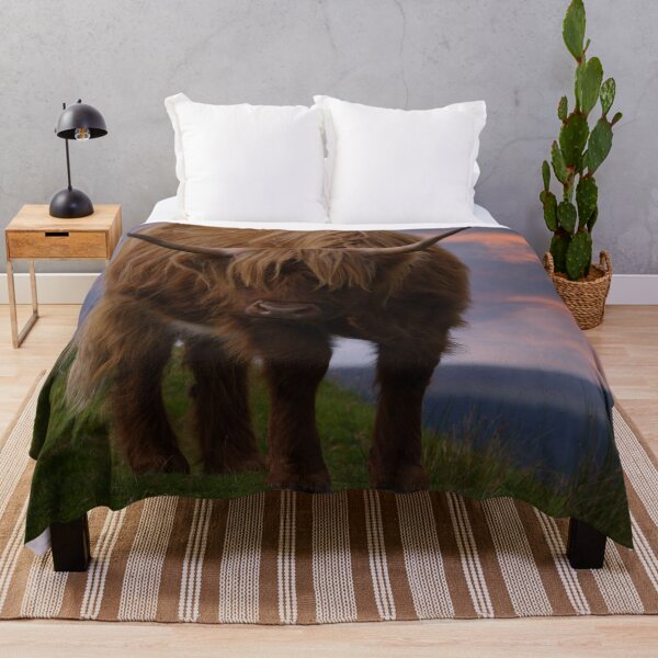Item preview, Highland Cow At Sunset designed and sold by rawshutterbug.