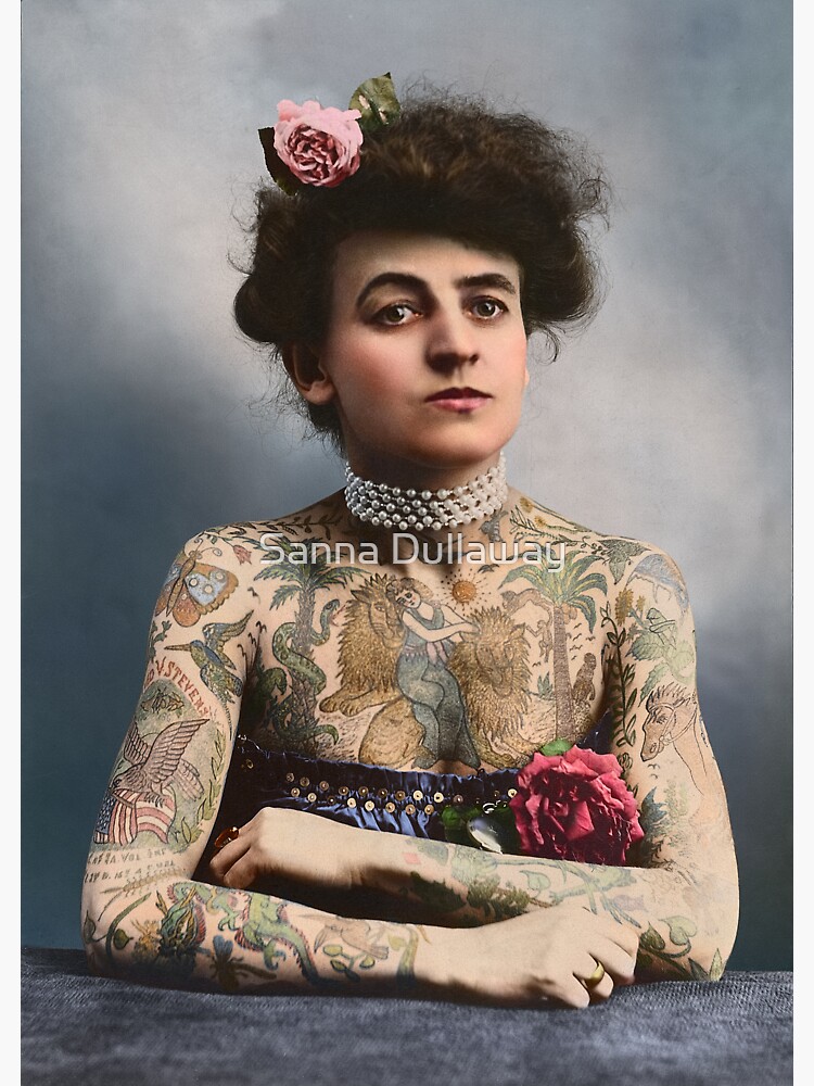 Maud Wagner, first female tattoo artist in US, 1907 Sticker for