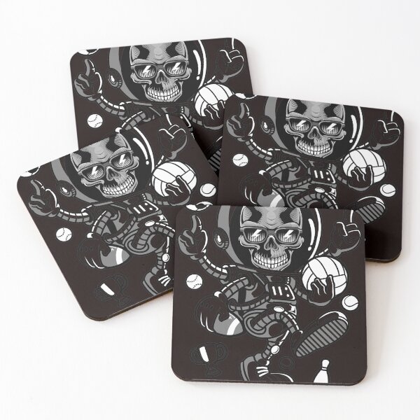 Item preview, Astronaut Skull Skateboard designed and sold by obviouslogic.