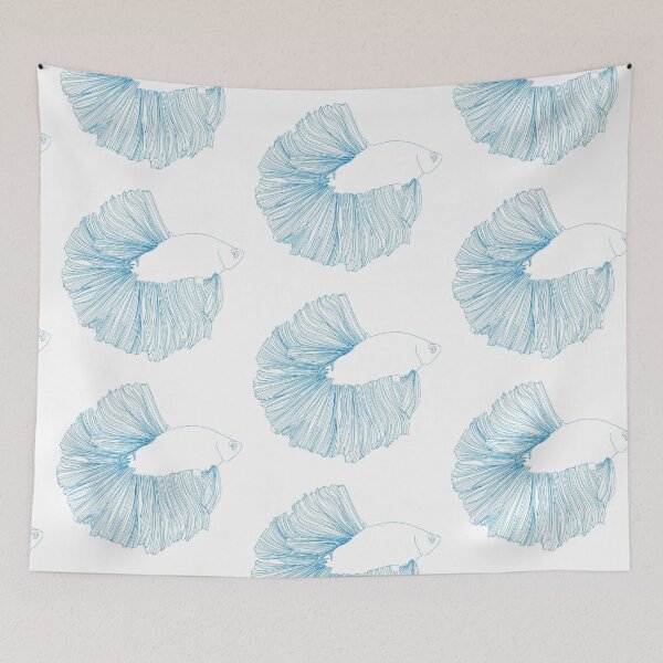 Item preview, Beta Fish Line Art designed and sold by MKnowltonArt.