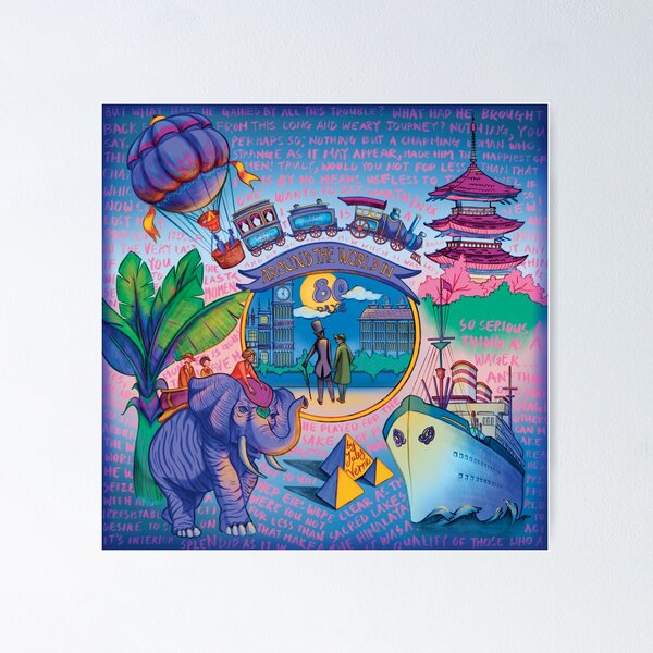 Item preview, Around the World in 80 Days designed and sold by litrafabris.