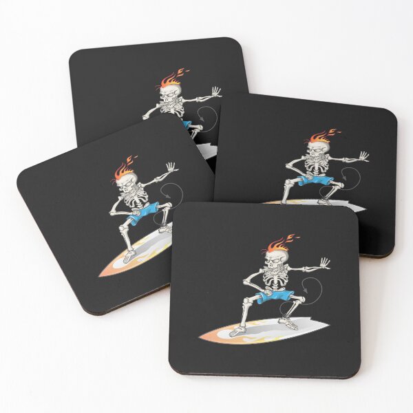 Item preview, Surfing Skeleton on Fire designed and sold by lodarohit.