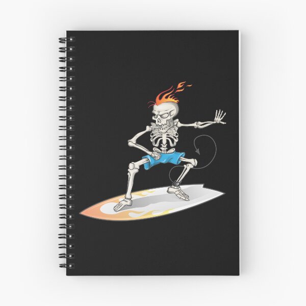 Item preview, Surfing Skeleton on Fire designed and sold by lodarohit.
