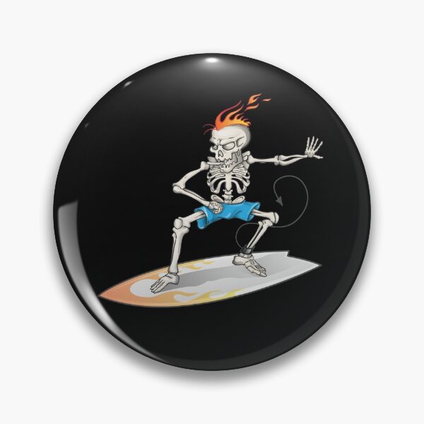 Item preview, Surfing Skeleton on Fire designed and sold by lodarohit.