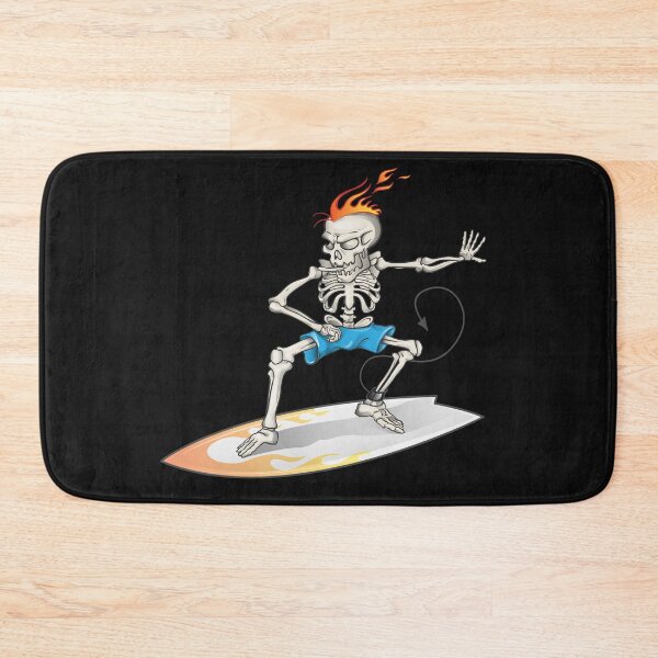 Item preview, Surfing Skeleton on Fire designed and sold by lodarohit.