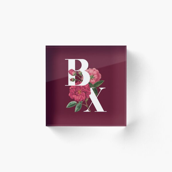 Artikelvorschau,  B & X Couples Anfangsbuchstabe Blumentypografie - B & X zum Valentinstag entworfen und verkauft von ZeeZooo.