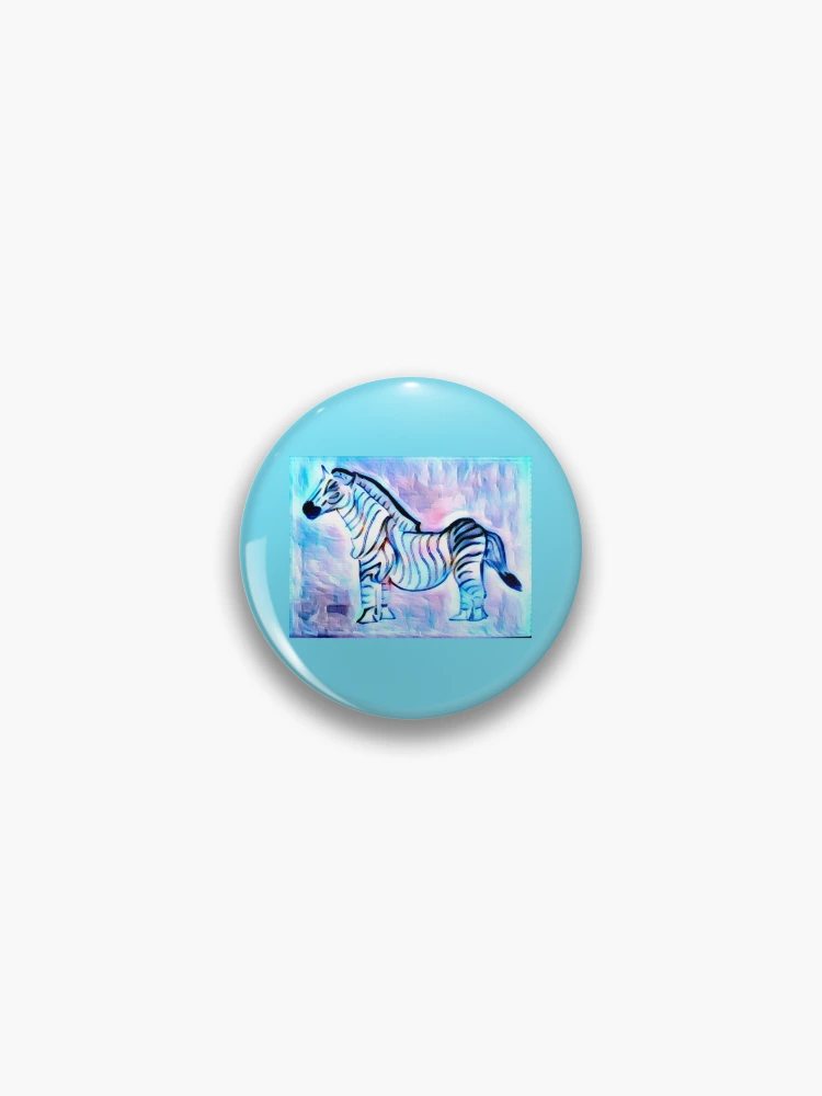 Thumbnail 1 von 3, Button, Psychadelic Zebra designt und verkauft von DesignsofNote.