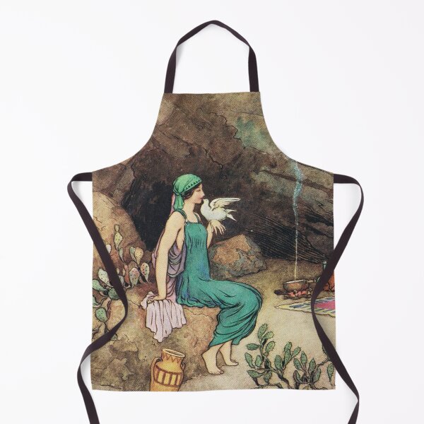 Item preview, Woman with dove at the entrance to a cave  - Warwick Goble designed and sold by Vintage Designs +.
