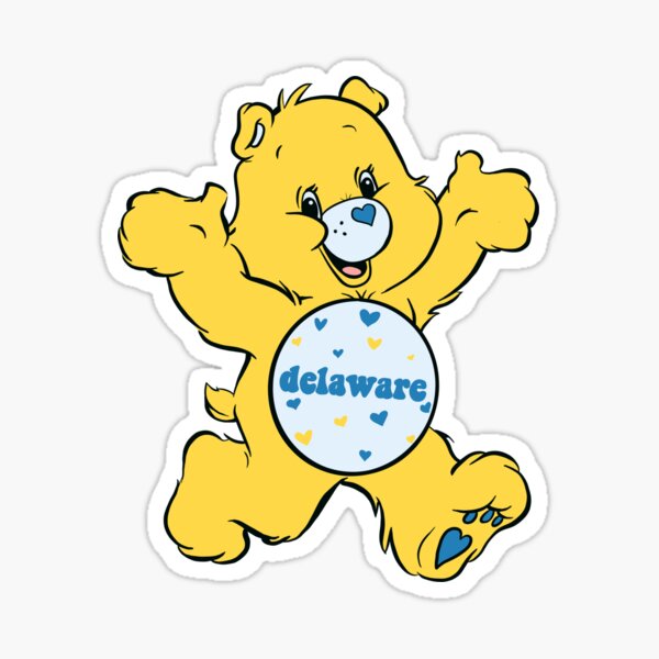 Delaware Happy bear  Sticker