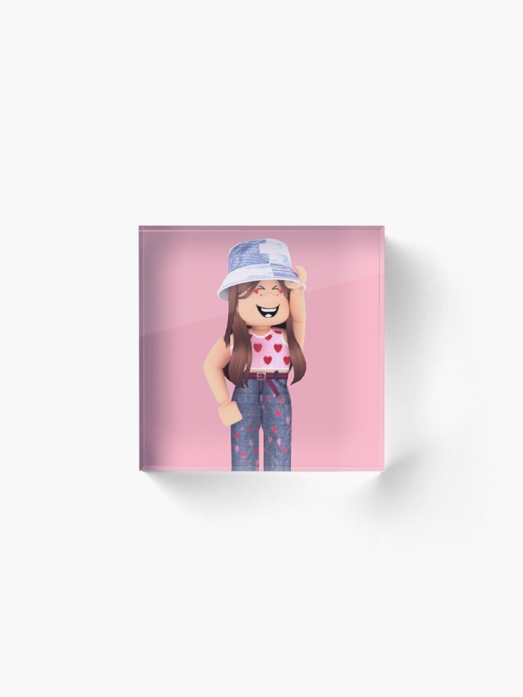 Valentines Aesthetic Roblox Girl Acrylic Block By Chofudge Redbubble - aesthetic roblox girl pics