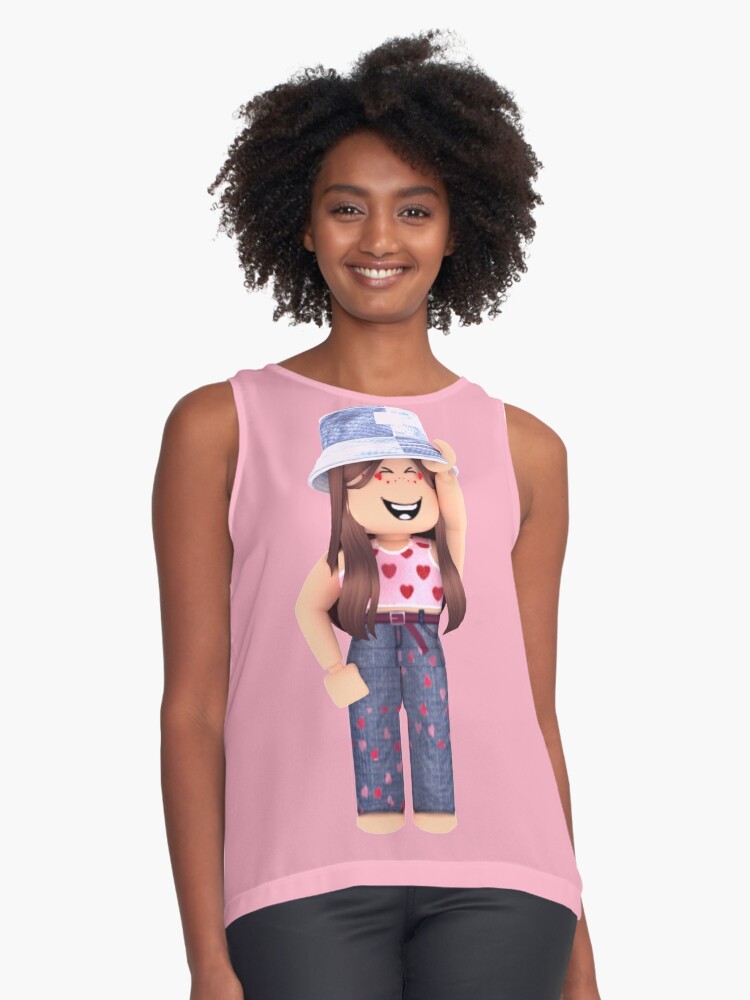 Valentines Aesthetic Roblox Girl Sleeveless Top By Chofudge Redbubble - top girl roblox picture