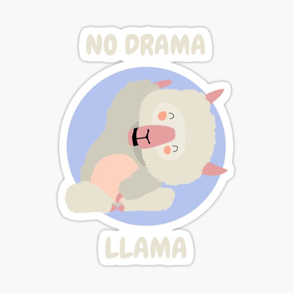 Llama No Drama Lama Sticker