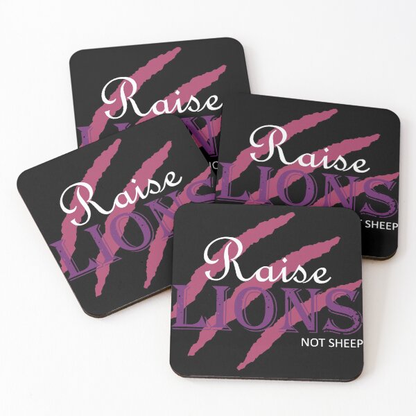 Item preview, Raise Lions Not Sheep | Pink, White Font designed and sold by Qestar.