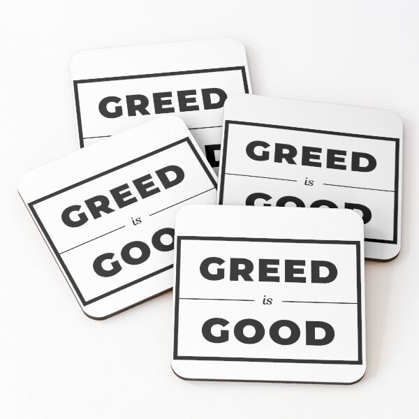 Item preview, Copy of Greed is Good 2 White designed and sold by TraderShirts.