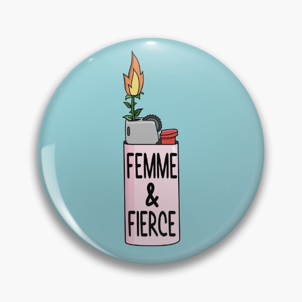 Item preview, Femme fierce lighter art on blue designed and sold by AznavourByKarin.