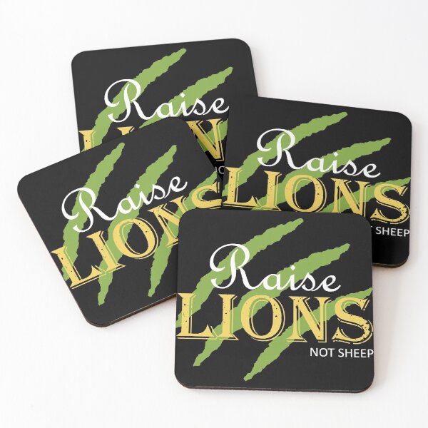Item preview, Raise Lions Not Sheep | Green, White Font designed and sold by Qestar.