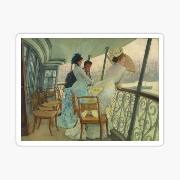 Item preview, The Gallery of HMS Calcutta, Portsmouth Harbour by Tissot - Vintage Art designed and sold by RickE.