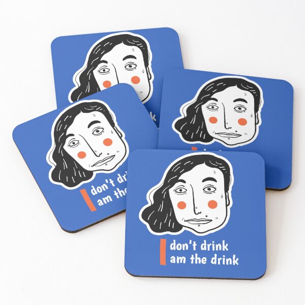 Item preview, The amusing  face of woman with letter I don't drink I am the drink designed and sold by huza.