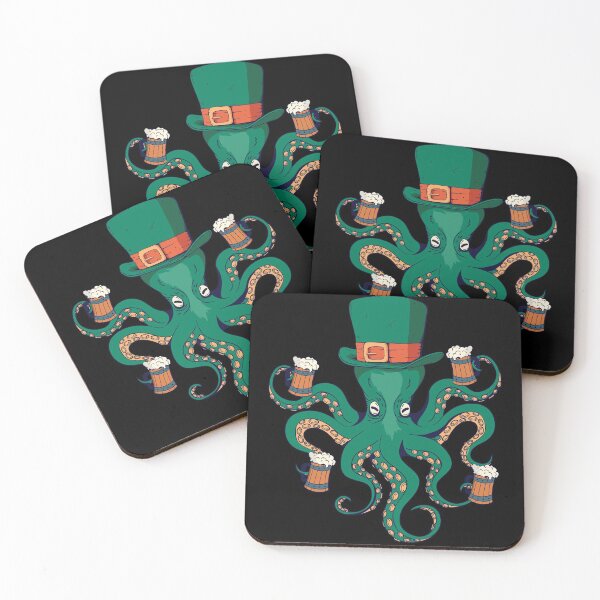 Item preview, Funny Shamrocktopus Irish Themed Saint Patricks Day Octopus Beer Irish Holiday Gifts designed and sold by . JustBeUnique ..