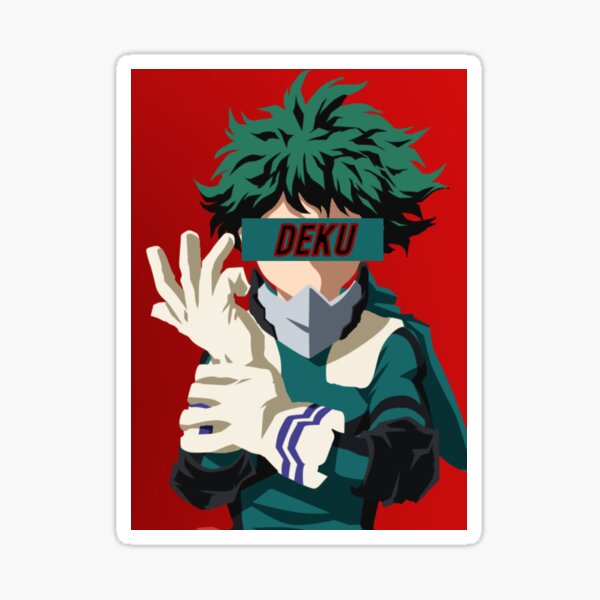 My Hero Academia Deku Sticker For Sale By Aght Redbubble 