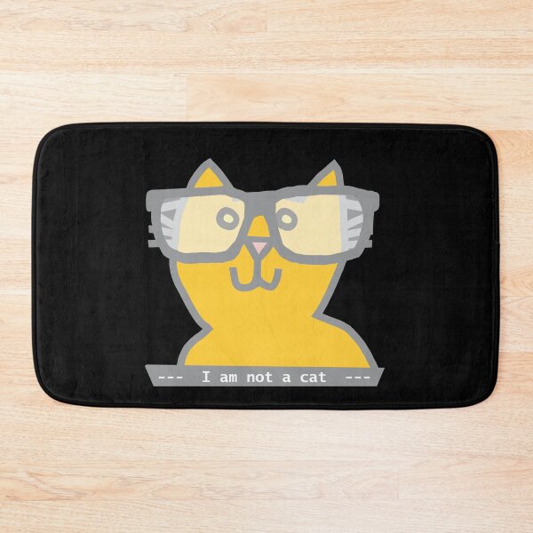 Item preview, Im Not a Cat Memes Ultimate Gray and Yellow Cat in Glasses designed and sold by ellenhenry.