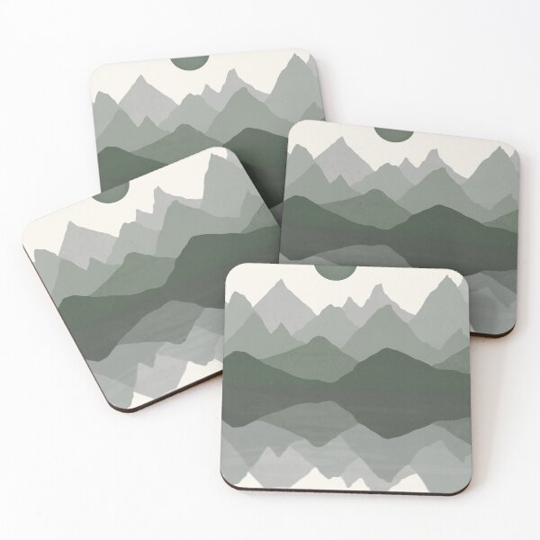 Item preview, Green Mountain Range with Reflection designed and sold by Oliver Jones Designs.