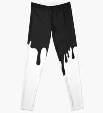 Leggings Goteo de pintura negra