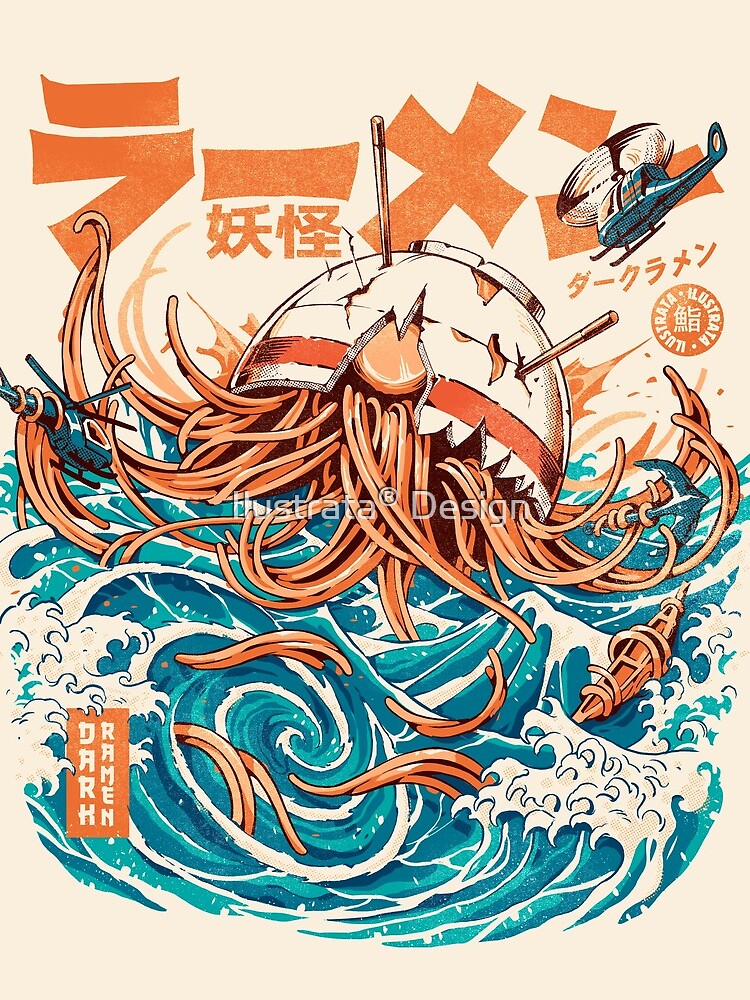 Dark Great Ramen off Kanagawa by ilustrata