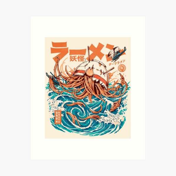Item preview, Dark Great Ramen off Kanagawa designed and sold by Ilustrata®.